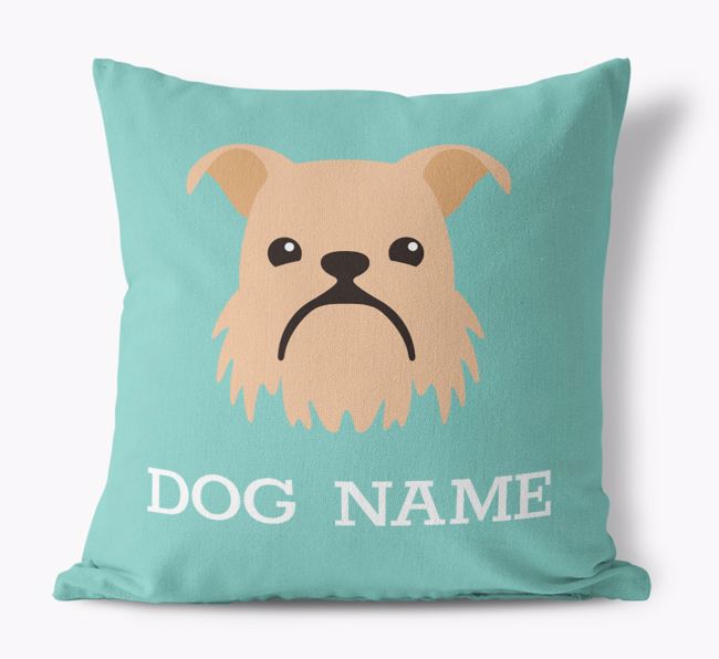 {dogsName}'s Icon: Personalised {breedFullName} Canvas Cushion